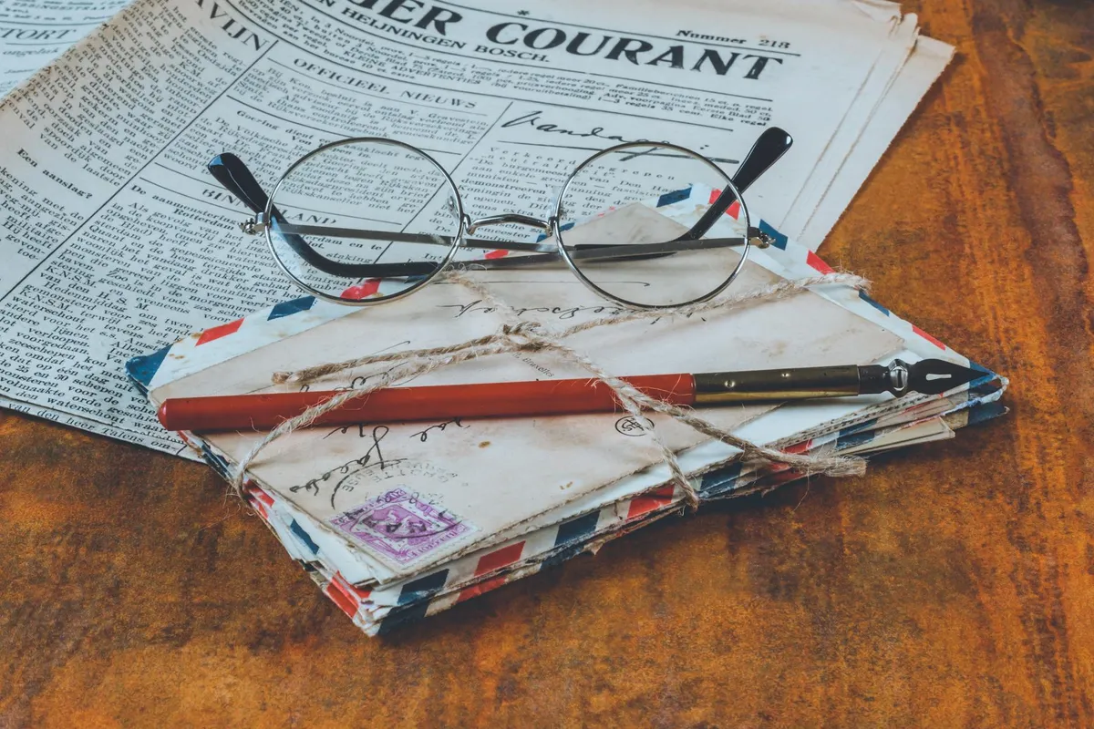 Old letters and handwritten notebooks