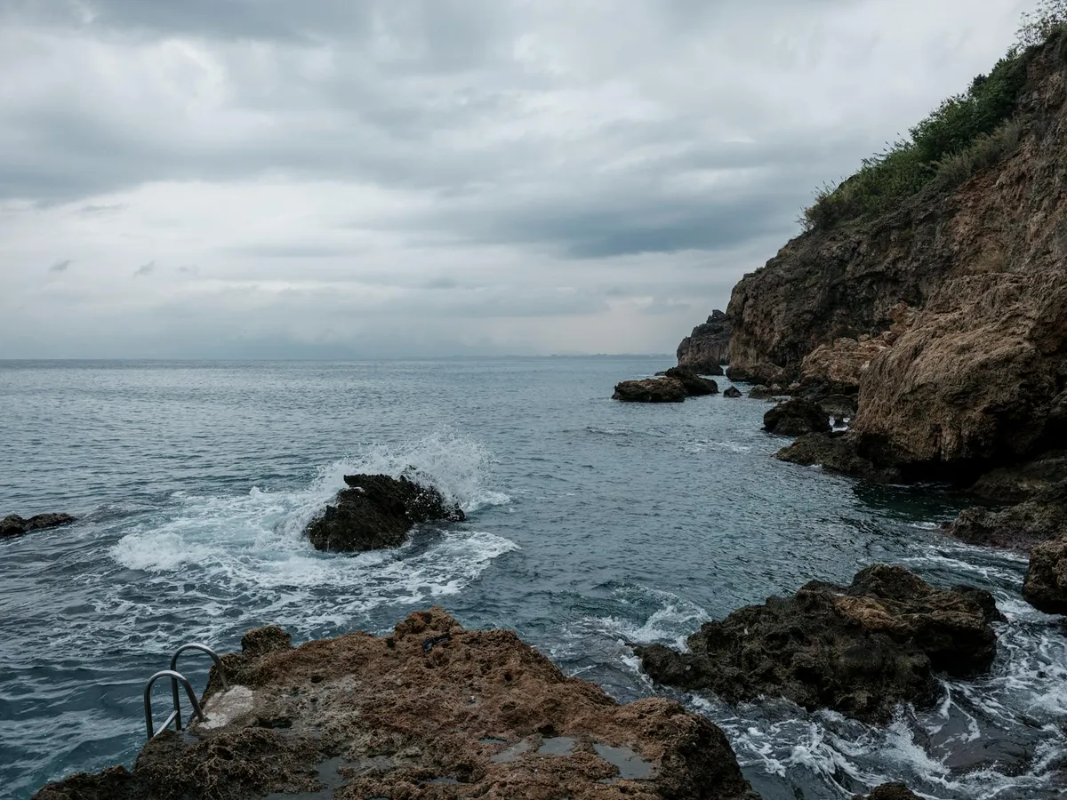 Rocky sea coastline